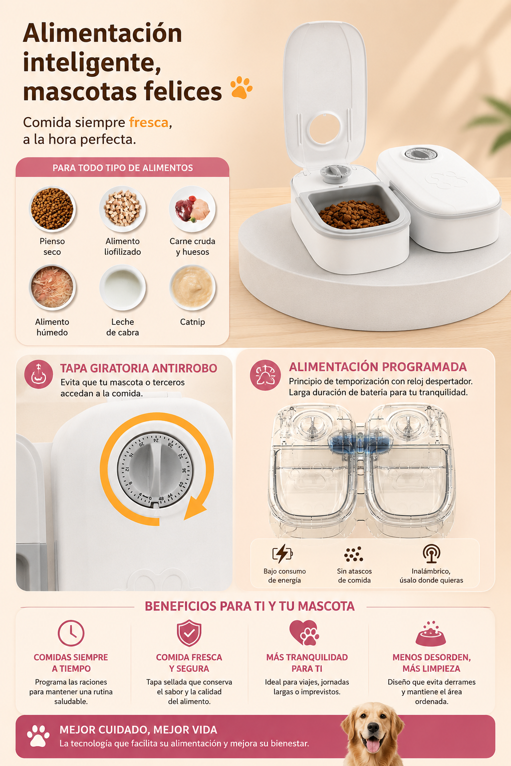 Comedero Automático con Temporizador para Perros y Gatos | Deterrajaras