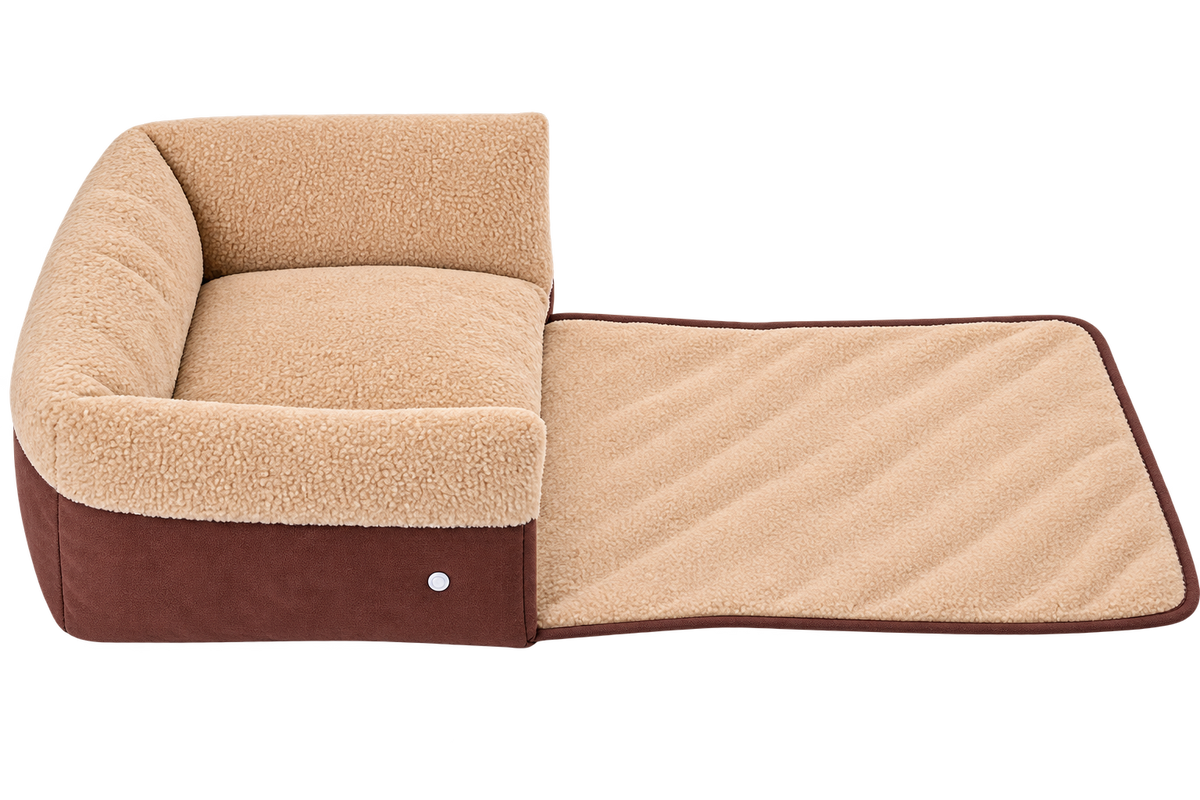 Cama Plegable para Mascotas con Manta Desmontable