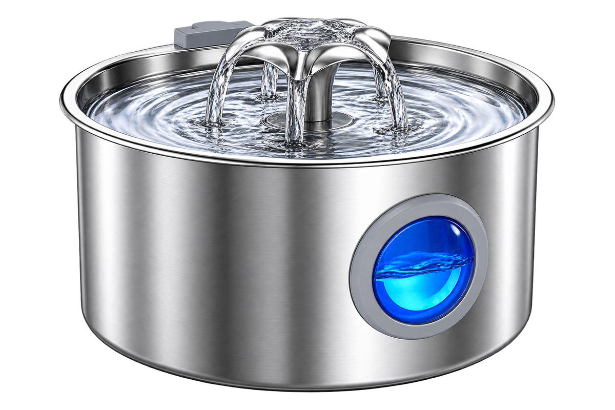 Fuente de Agua para Mascotas de Acero Inoxidable 3.2L | Deterrajaras